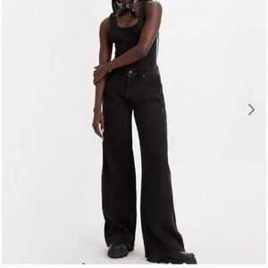 Never worn Levi's BAGGY DAD WIDE LEG WOMEN'S JEANS, Black (Capturing) Sz 23 x30